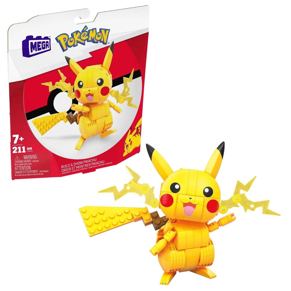NEW! MEGA Pokémon Pikachu Building Set With 211 Pieces And Poseable Limbs